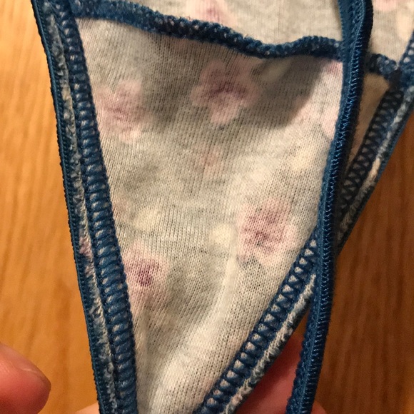 Vintage Intimates & Sleepwear New Vintage 9s Delicates Cotton Teal Floral Very High Cut